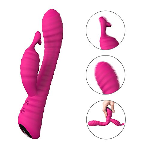 Ylove Waterproof Vibrators, Rabbit Vibe, Rechargeable G-spot Vibration Massager, Sex Toy Stimulators for Women, Adult Masturbation Vibrator Used for Clitoral Stimulation