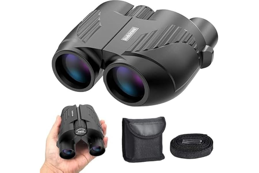20X25 Compact Binoculars for Adults,Large Eyepiece Waterproof Binocular,Easy Focus Small Binoculars for Bird Watching,Hiking and Concert, Black