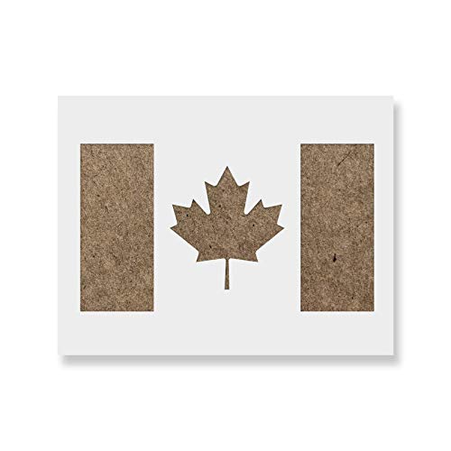 Canadian Flag Stencil Template - Reusable Stencil with Multiple Sizes Available
