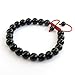 Ovalbuy Hand Crafted 8mm Black Glass Beads Tibetan Buddhist Prayer Mala Wrist Bracelet