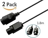 6ft/1.8m N64 Extension Cable for Nintendo 64 N64 Controller Extension Cord Set of 2