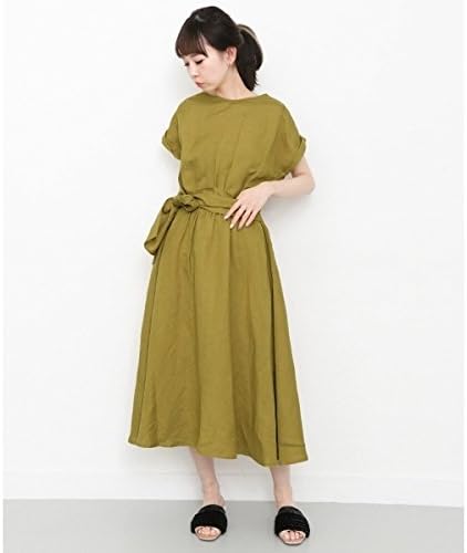 Amazon Co Jp Kbf Kbf レディスワンピース 2wayカシュクールリボンワンピース Mustard One 服 ファッション小物