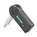 JahyShow Bluetooth Receiver 3.5mm Sound Streaming Car A2DP Wireless Bluetooth AUX in Home Speaker MP3 Audio Music Adapter Mic Microphone for Android Cell Phones PC Hands-Free Kits.