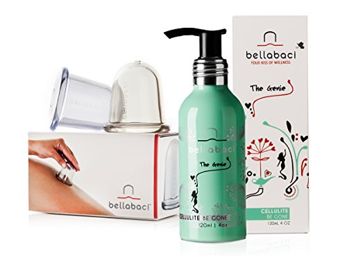 Bellabaci anti cellulite massage lotion kit - Cupping therapy cellulite stretch mark gel - Chinese cupping for cellulite, aches pains, muscle relief - All natural ingredients for total body detox