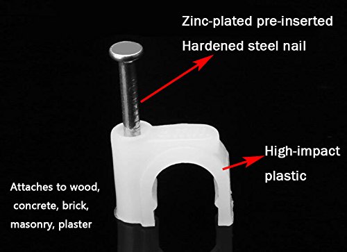 3 Cable+Clips+White+Clamps+Straps