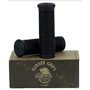 Iguana Custom – Cafe & Cross motorfiets rubberen handgrepen (zwart, 1″ (25,4mm))