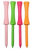 Step Down Golf Tees 100 Pack - Available in various colors and sizes (Neon, 2 3/4