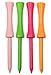 Step Down Golf Tees 100 Pack - Available in various colors and sizes (Neon, 2 3/4