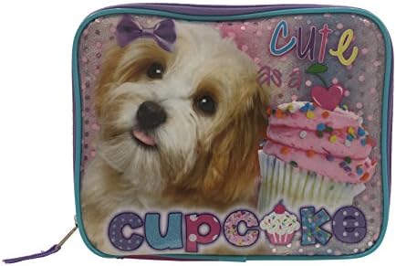 "Cute as a Cupcake" Puppy Insulated Lunch Bag - Puppy Toddler Lunch Bag