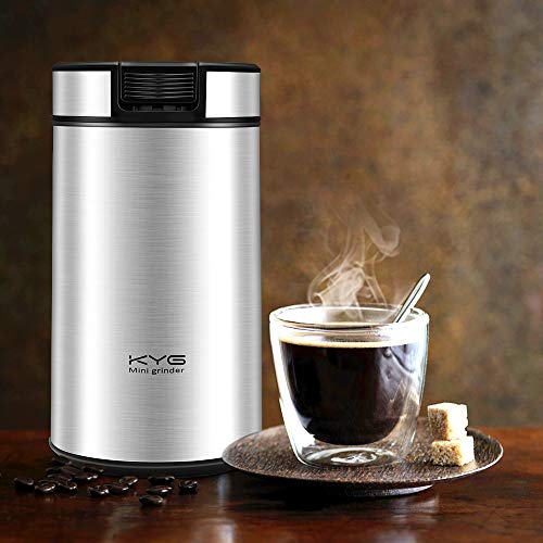 KYG 200W Elektrische Kaffeemühle für Kaffeesamen, Leinsamen, Gewürze, Nüsse, Kaffeemühle mit Edelstahlklingen – Bild 5
