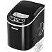 COSTWAY Ice Maker Countertop, 26LBS/24H Portable and Compact Ice Machine, Ice Cubes Ready in 6 Mins, Electric High Efficiency Express Clear Operation Control Panel with Ice Scoop (Black)