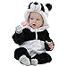 Idgirl Unisex-baby Winter Flannel Romper Panda Outfits Suit (100CM (13-18months), Panda)