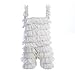 Zcaynger Baby Girls Bowknot Lace Folds Romper and Headband (L（12-24month）, Beige)