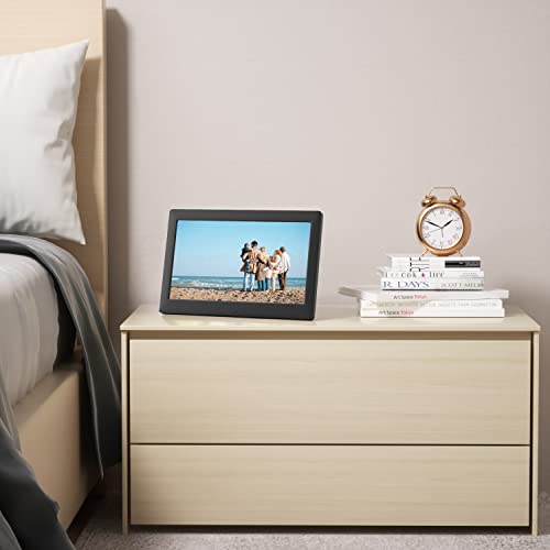 Dhwazz 10 Inch USB Digital Picture Frame, NonWiFi SD Card Smart Photo Frames IPS Screen HD