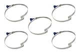 Taytools 114933 5-Piece Right-Hand 2-1/2” Bridge Hose Clamp Keyed Thumb Screw Easy Release Dust Collector Hose Clamps