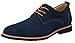 iloveSIA Men's Leather Suede Oxfords Shoe US Size 9.5 Blue+Nude