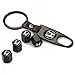 EZKEY Pack of 4 Universal Wheel Tire Valve Stem Air Caps Covers and 1 pc Keychain fit for Honda