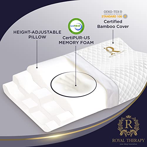 Royal Therapy Queen Memory Foam Pillow, Pharmonis USA, Neck Pillow