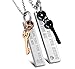 ZX Fashion His and Hers Stainless Steel Matching Set Lovers Couples Pendant Necklace
