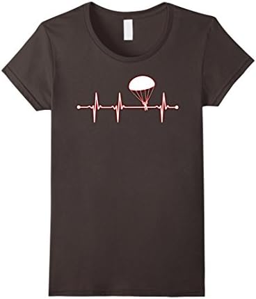 Womens SkyDiving Heartbeat T-shirt XL Asphalt