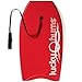 Lucky Bums Body Board with EPS Core Slick Bottom and Leash for Kids and Adults, Red, 33-inch