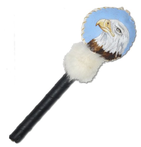 Shamans Market Rawhide Bald Eagle Rattle