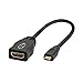 VCE 4K x 2K Micro HDMI Male to HDMI Female Converter Adapter Cable 6 Inch