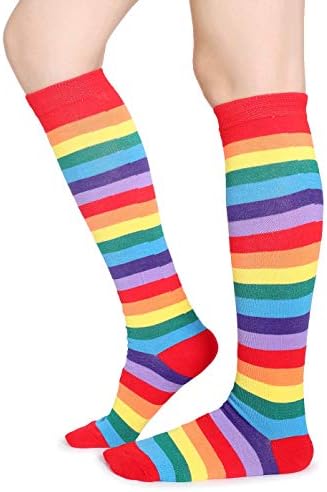 Classic Triple Stripes Over the Calf Cotton Retro Tube Socks for Men and Women