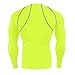 Baleaf Men's Cool Fitness Running Long Sleeve Compression Shirt Yellow Size L