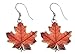 DANFORTH - Maple Leaf Fall/Autumn Earrings - 3/4” Pewter, Handcrafted, Surgical Steel Wires, Made In USA
