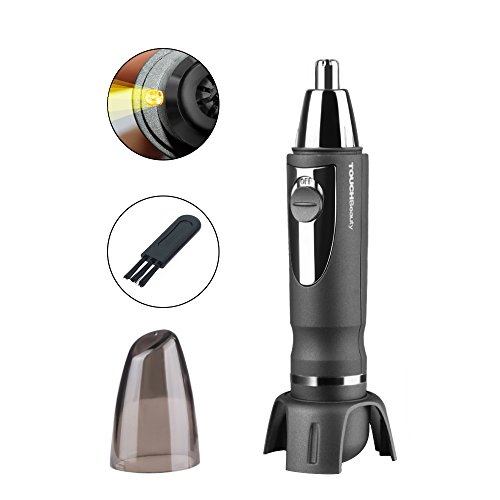 TOUCHBeauty Nose Ear Hair Trimmer for Men Personal Grommer Hair Clipper with Unique Stand, Stainless Steel Rot