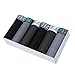KAYIZU Brand Men's Underwear,Ultra Soft Cotton Classic Boxer Brief (6-Pack) Medium Black/Grey