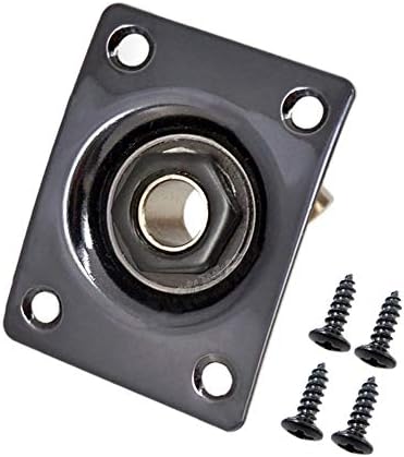 Tcplyn Guitar Jack Plate Electric Guitar Base Output/Input Jack Plate Rectangular Jack Replacement Jack Plate Guitar Accessories 1 Pcs