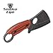 Snake Eye Tactical Heavy Duty Fixed Blade Cleaver Razor Style Hunting Knife w/Nylon Sheath (Black)