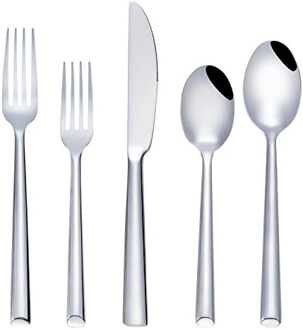 Deacory Flatware Set Stainless Steel Mirror Polish 20 Piece Service for 4 with Gift Box Packing Great for Wedding Housewarming Event Party
