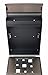 PEELCO Modern Stainless Steel Mailbox - Vertical Wall Mount - Powder Coated Galvanized - Weather Proof - Lockable w/Spare Keys (Stainless Steel w/Black Trim)