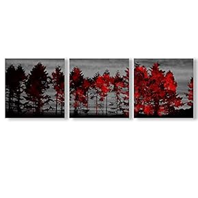 Canvas Wall Art Abstract Cloud Tree Pictures Home Wall Decorations for Bedroom Living Room Oil Paintings Canvas Prints Framed - 12"x12"x3 Panels