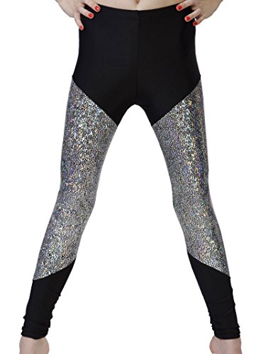Sophi Reaptress Black & Silver Shattered Glass Leggings