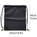 Topspeeder 6 Pack Drawstring Backpack Bags, 420D Polyester Fabric Folding Shoulder Tote Sack Cinch Bag for Picnic Gym Sport Beach Travel Storage Black