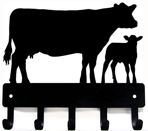 Cow & Calf Cattle Key Rack - Large 9 inch - Thumbnail 2