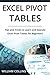 Excel Pivot Tables: Tips and Tricks to Learn and Execute in Excel for Pivot Tables for Beginners by William Collins