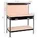 Work Bench Tool Storage Steel Frame Workshop Table W/ Drawer & Peg Board
