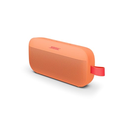 Bose SoundLink Flex Portable Bluetooth Speaker (2nd Gen), Small Portable Wireless Outdoor Speaker with Hi-Fi Audio, Up to 12h Battery Life, Waterproof and Dustproof, Sunset Peach - Limited Edition