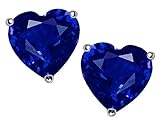 Star K 7mm Heart Shape Earrings Studs (choice of colors)
