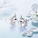 925 Sterling Silver Unicorn Gift Cute Cz Unicorn Stud Earrings Jewelry for Women Daughter Gift (Pink)