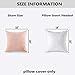 Home Brilliant Lined Linen Square Pillow Cover 18x18 Sky BlueThrow Pillow Cover for Sofa Couch Bench, Light Blue, 18 x 18 inch (45cm)