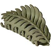 Hair Clip, 1Pc Green Leaf-shaped Hair Clip with Many Teeth, Big Claw Clips, 3.5 Inch, Non slip Leaves Hair Catch Barrette Jaw Clamp Hairpins for Women Girls, Hair Accessories