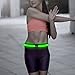 BSEEN Led Running Belt USB Rechargeable Reflective Waist Pack High Visibility Fanny Pocket for Running, Camping, Walking, Cycling (Green)
