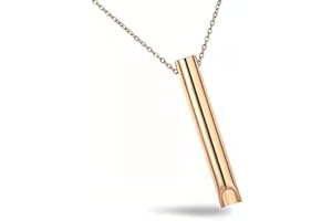 GRAZIOSO Stainless Steel Anxiety Necklace, Anxiety Relief Items,Mindful Breathing Necklace,The Shift Necklace for Anxiety, Stress, Panic Attack Relief Meditation Tools