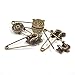 KLOUD City 5 Pcs Bronze Vintage Hijab Pins /Brooch Pins/Safety Pins